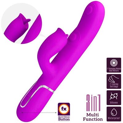 Vibratore Coniglio Fucsia Pretty Love - Punto G & Clitoride Vibratore Coniglio Fucsia Pretty Love - Punto G & Clitoride