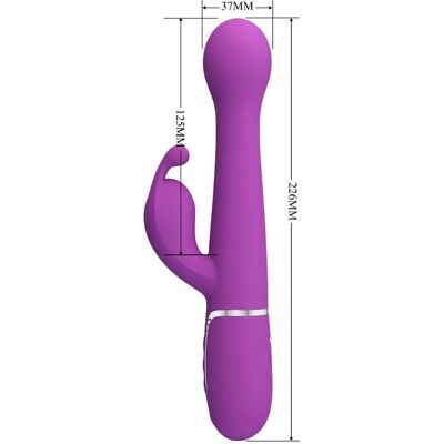 Vibratore con Coniglio 3 in 1 Pretty Love Dejon - Vibrazione, Silicone, Viola Vibratore con Coniglio 3 in 1 Pretty Love Dejon - Vibrazione, Silicone, Viola