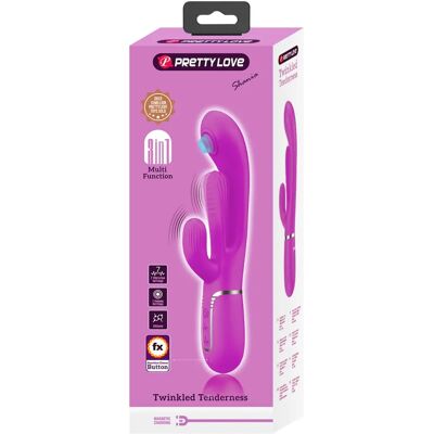 Pretty Love - Shania Vibratore Triplo Coniglio Multifunzionale Rosa - Vibratore Pretty Love - Shania Vibratore Triplo Coniglio Multifunzionale Rosa - Vibratore