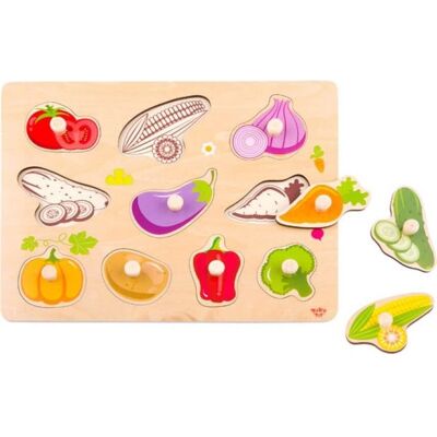 Tooky Toy Holzpuzzle TY855 Gemüse - 11 Teile, Buntes Spielzeug Tooky Toy Holzpuzzle TY855 Gemüse - 11 Teile, Buntes Spielzeug
