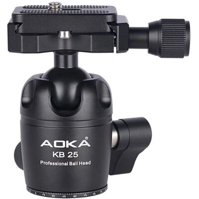 AOKA KB25 Tête de trépied - Compacte, 15kg, Noire - Publicité AOKA KB25 Tête de trépied - Compacte, 15kg, Noire - Publicité