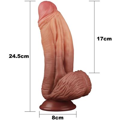 LoveToy Nature Cock Double Density Silicone Realistic Dildo - Dildo LoveToy Nature Cock Double Density Silicone Realistic Dildo - Dildo