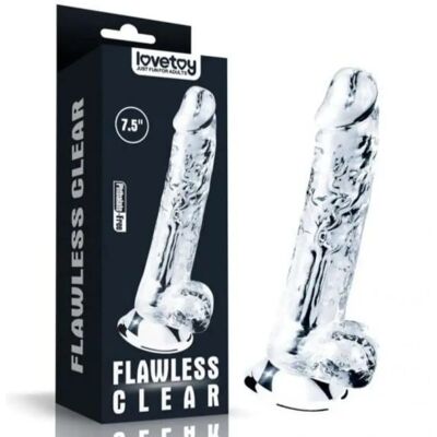 Lovetoy Dildo Transparent Réaliste - 18/19cm Lovetoy Dildo Transparent Réaliste - 18/19cm