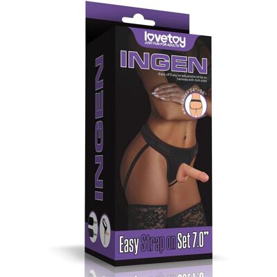 Lovetoy Ensemble de Strap-on ajustable 12,5x4cm & 18cm - Kit de gode avec harnais Lovetoy Ensemble de Strap-on ajustable 12,5x4cm & 18cm - Kit de gode avec harnais