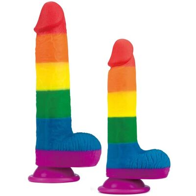 LoveToy Pride Prider Dildo z przyssawką - Zabawka erotyczna LoveToy Pride Prider Dildo z przyssawką - Zabawka erotyczna