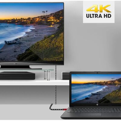 Câble vidéo HDMI à HDMI LinQ 20m noir - Publicité Câble vidéo HDMI à HDMI LinQ 20m noir - Publicité