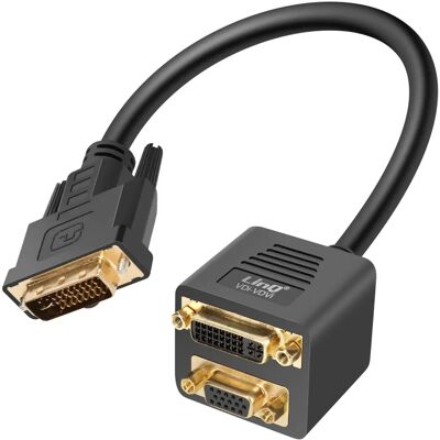 LinQ DVI-I to VGA Adapter - 33cm, Black LinQ DVI-I to VGA Adapter - 33cm, Black