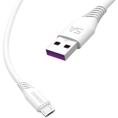 USB Kabel Dudao - 1m Bílá - Rychlé nabíjení a data USB Kabel Dudao - 1m Bílá - Rychlé nabíjení a data