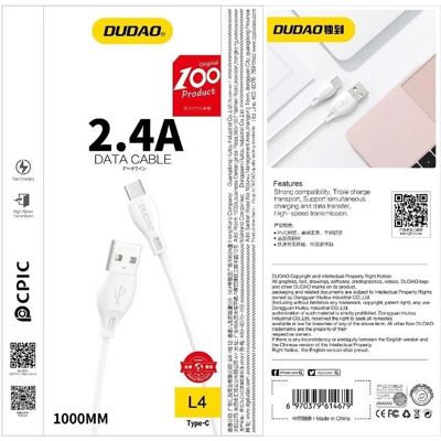 Dudao USB Lightning Kabel 2,4A 1m - Für iPhone & Android Dudao USB Lightning Kabel 2,4A 1m - Für iPhone & Android