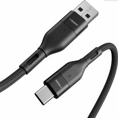 VEGER VG-AC03 Câble USB - Charge rapide 5A - Noir - Publicité VEGER VG-AC03 Câble USB - Charge rapide 5A - Noir - Publicité
