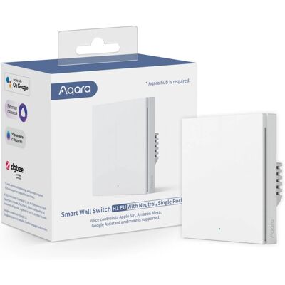 Aqara WS-EUK03 Light Switch - Zigbee 3.0 - Neutral, White Aqara WS-EUK03 Light Switch - Zigbee 3.0 - Neutral, White