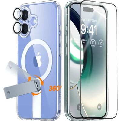 Torras iPhone 16 3-in-1 Schutzset - Transparent Torras iPhone 16 3-in-1 Schutzset - Transparent