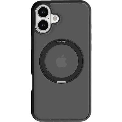 Torras rugalmas műanyag tok az iPhone 16-hoz, gyűrűállvánnyal - MagSafe kompatibilis Torras rugalmas műanyag tok az iPhone 16-hoz, gyűrűállvánnyal - MagSafe kompatibilis