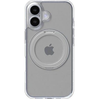 Átlátszó ütésálló Torras iPhone 16 tok gyűrűállvánnyal Átlátszó ütésálló Torras iPhone 16 tok gyűrűállvánnyal