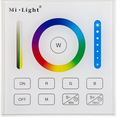 Panel sterowania dotykowego RGB+CCT Milight - 1 strefa - Biały - Sterowanie oświetleniem Panel sterowania dotykowego RGB+CCT Milight - 1 strefa - Biały - Sterowanie oświetleniem