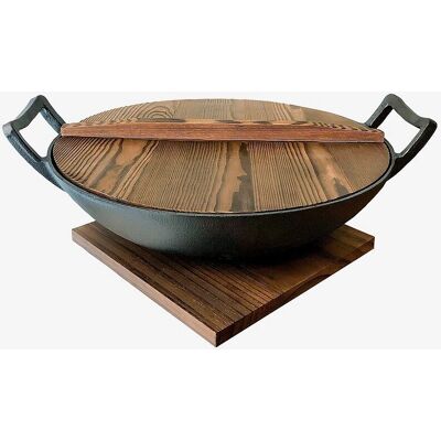 Satake Gjutjärns Wok Ø 36 cm - 6L - Svart - Wokpanne Satake Gjutjärns Wok Ø 36 cm - 6L - Svart - Wokpanne