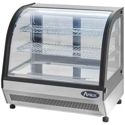 Vitrine Réfrigérée Atosa - 110L - Double Vitre - LED - Acier Inox - Ventilée - Contrôle LCD - Publicité Vitrine Réfrigérée Atosa - 110L - Double Vitre - LED - Acier Inox - Ventilée - Contrôle LCD - Publicité
