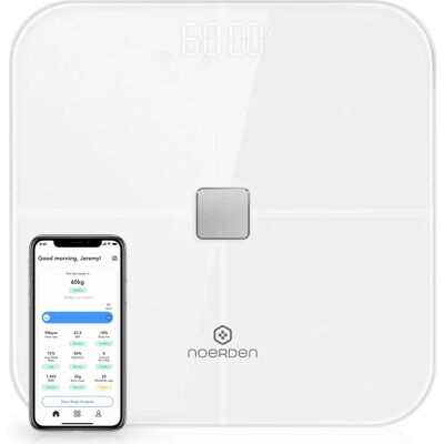 Noerden Sensor WLAN Personenwaage - BMI, Körperfett, Wasser, Knochen, BMR Noerden Sensor WLAN Personenwaage - BMI, Körperfett, Wasser, Knochen, BMR