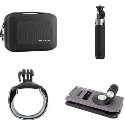 Ensemble d'accessoires pour caméras d'action Pgytech - Étui robuste, mini trépied, sangle, support - Publicité Ensemble d'accessoires pour caméras d'action Pgytech - Étui robuste, mini trépied, sangle, support - Publicité