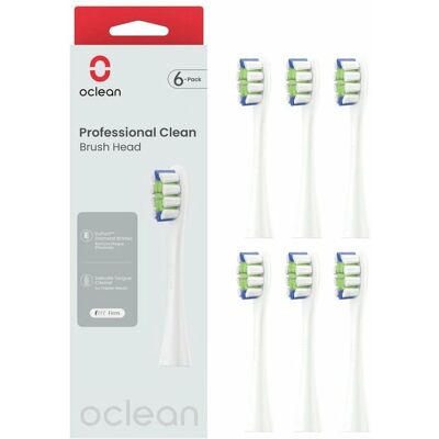 Oclean Ammattilaisen Puhdistusharja - valkoinen (6 kpl) Oclean Ammattilaisen Puhdistusharja - valkoinen (6 kpl)