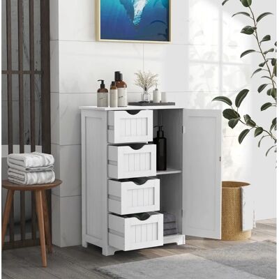 Costway - Badezimmerschrank - 4-Schubladen - Badezimmerschrank Costway - Badezimmerschrank - 4-Schubladen - Badezimmerschrank