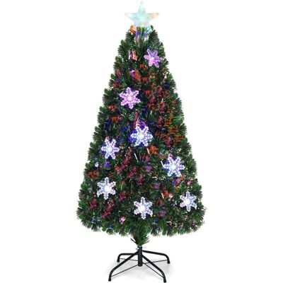 Costway 150 cm LED Weihnachtsbaum mit Glasfaser - Innen/Außen Costway 150 cm LED Weihnachtsbaum mit Glasfaser - Innen/Außen