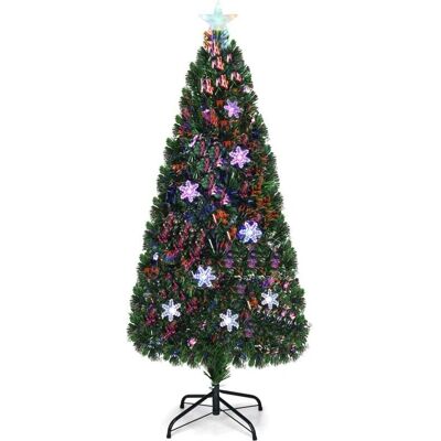 Costway Groene Fibre Optische Kerstboom - 150 cm Costway Groene Fibre Optische Kerstboom - 150 cm
