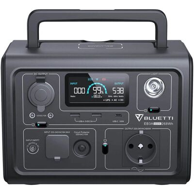 Station d'alimentation portable BLUETTI EB3A - 268Wh, 600W, LiFePO4 Station d'alimentation portable BLUETTI EB3A - 268Wh, 600W, LiFePO4
