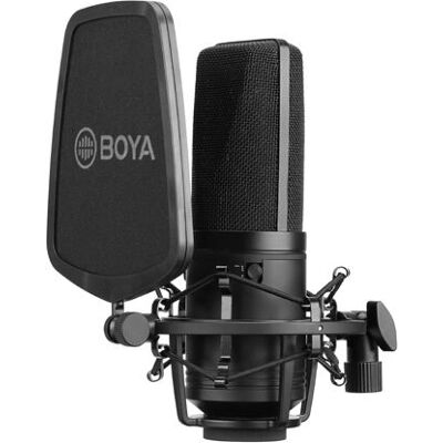 Microfono Boya BY-M1000 - Microfono a condensatore da studio - Nero Microfono Boya BY-M1000 - Microfono a condensatore da studio - Nero