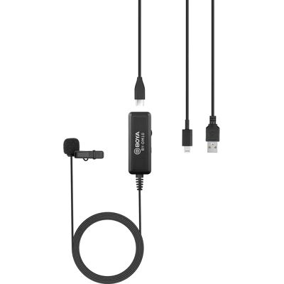 Microfone de Lapela Boya Boy-DM10 - Omnidirecional, 6m, iOS/USB Microfone de Lapela Boya Boy-DM10 - Omnidirecional, 6m, iOS/USB