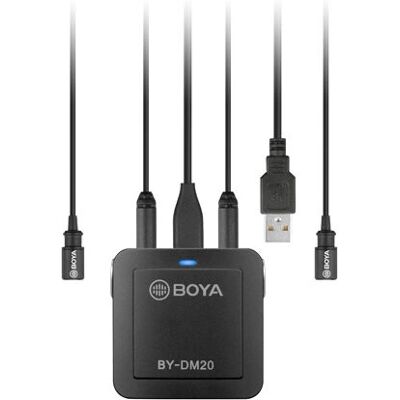 Kit de Microfones Duplo BOYA BY-DM20 - Solução de Gravação Portátil Kit de Microfones Duplo BOYA BY-DM20 - Solução de Gravação Portátil