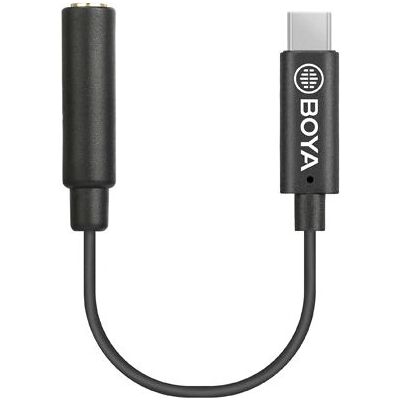 BOYA BY-K4 lydkabel 3,5mm USB Type-C Sort - Mikrofonadapter BOYA BY-K4 lydkabel 3,5mm USB Type-C Sort - Mikrofonadapter