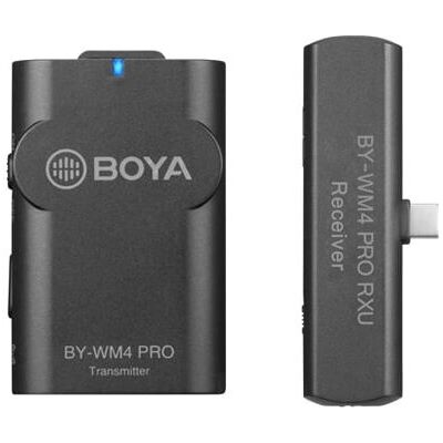 Sistema microfono wireless BOYA BY-WM4 PRO-K5 - Microfono, Ricevitore, per Android Sistema microfono wireless BOYA BY-WM4 PRO-K5 - Microfono, Ricevitore, per Android