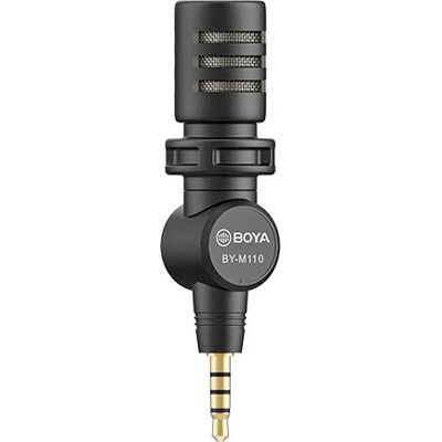 Micrófono BOYA BY-M110 - Omnidireccional, 3,5mm TRRS - Negro Micrófono BOYA BY-M110 - Omnidireccional, 3,5mm TRRS - Negro