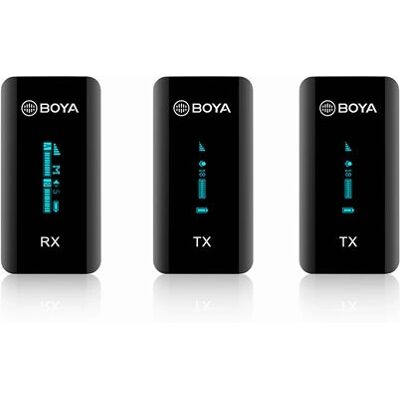 Boya BY-XM6-S2 Drahtloses Mikrofon-System - Dual 2,4 GHz Lavalier Mikros Boya BY-XM6-S2 Drahtloses Mikrofon-System - Dual 2,4 GHz Lavalier Mikros