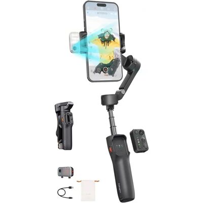 HOHEM Smartphone Gimbal - V3 Rastreamento Facial AI - Estabilizador Portátil HOHEM Smartphone Gimbal - V3 Rastreamento Facial AI - Estabilizador Portátil