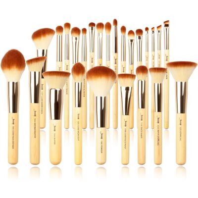 Ensemble de 25 pinceaux de maquillage en bambou Jessup - Professionnels visage & yeux - Publicité Ensemble de 25 pinceaux de maquillage en bambou Jessup - Professionnels visage & yeux - Publicité