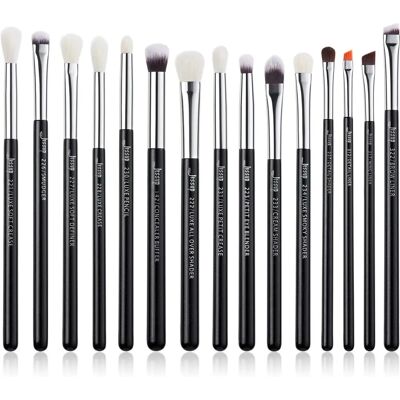 Ensemble de pinceaux de maquillage Jessup - 15 pièces Noir/Argent - Pinceaux professionnels - Publicité Ensemble de pinceaux de maquillage Jessup - 15 pièces Noir/Argent - Pinceaux professionnels - Publicité