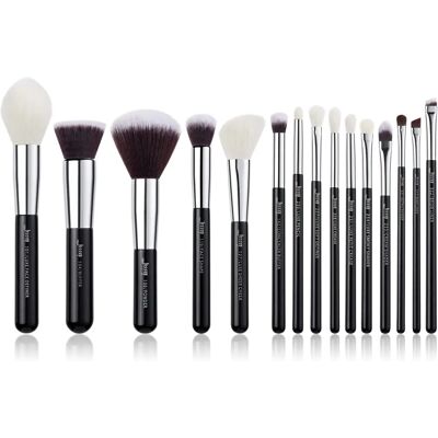 Juego de Brochas Jessup Negra/Plateada Profesional - Herramientas de Maquillaje Cara y Ojos Juego de Brochas Jessup Negra/Plateada Profesional - Herramientas de Maquillaje Cara y Ojos