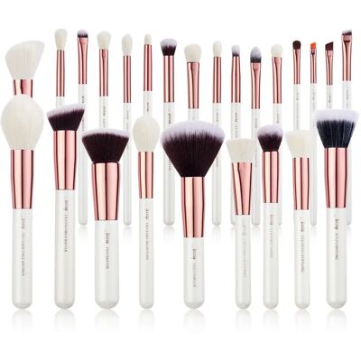 Jessup Perle Vit/Rosa Guld Makeup Borstset - Verktyg för Ansikte & Ögonskugga Jessup Perle Vit/Rosa Guld Makeup Borstset - Verktyg för Ansikte & Ögonskugga