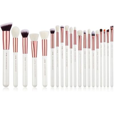 Conjunto de brochas de maquillaje Jessup Pearl Blanco/Oro Rosa - 20 piezas Conjunto de brochas de maquillaje Jessup Pearl Blanco/Oro Rosa - 20 piezas