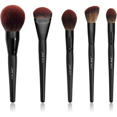 Pinceaux de Maquillage Jessup - Noir 5pcs Cheveux Synthétiques Vegans - Publicité Pinceaux de Maquillage Jessup - Noir 5pcs Cheveux Synthétiques Vegans - Publicité