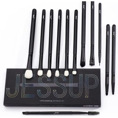 Jessup Modèle T322 - Ensemble de 12 Pinceaux Yeux - Outils de Maquillage Professionnels - Publicité Jessup Modèle T322 - Ensemble de 12 Pinceaux Yeux - Outils de Maquillage Professionnels - Publicité