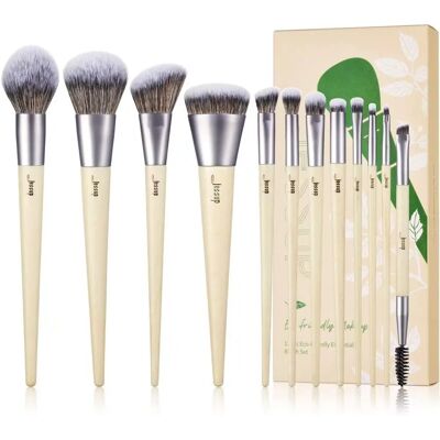 Ensemble de Pinceaux de Maquillage Écologiques Jessup - 12 Pièces - Publicité Ensemble de Pinceaux de Maquillage Écologiques Jessup - 12 Pièces - Publicité