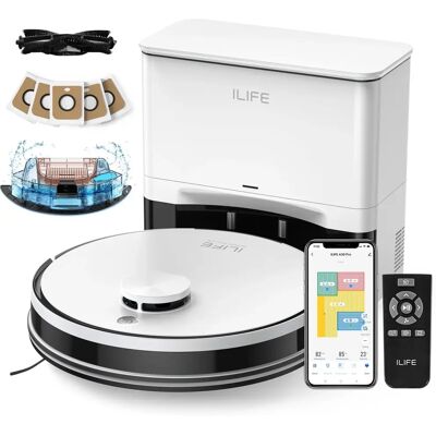 ILIFE A30 PRO Robot Aspirador - 5000Pa, Combo de Fregona, Vaciado Automático ILIFE A30 PRO Robot Aspirador - 5000Pa, Combo de Fregona, Vaciado Automático