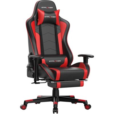 GTPLAYER Gaming-stol - Bluetooth-högtalare, Fotstöd GTPLAYER Gaming-stol - Bluetooth-högtalare, Fotstöd