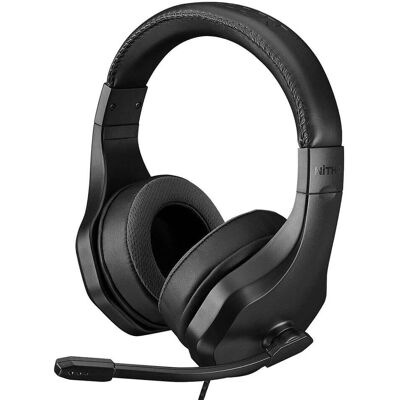 Cuffie Gaming Nitho NX120S - Over-Ear, Driver da 40mm, Microfono, Nero Cuffie Gaming Nitho NX120S - Over-Ear, Driver da 40mm, Microfono, Nero