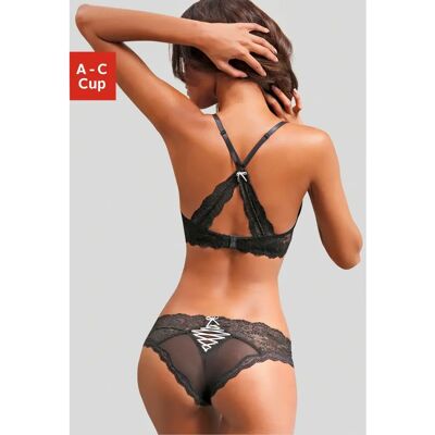 LASCANA push-up-bh sæt - 80 (40/42) - Sort & Rosa LASCANA push-up-bh sæt - 80 (40/42) - Sort & Rosa