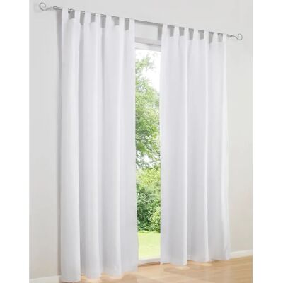Heine Home Weiße Mikrofaser Gardinen-Set - 245cm x 140cm Heine Home Weiße Mikrofaser Gardinen-Set - 245cm x 140cm