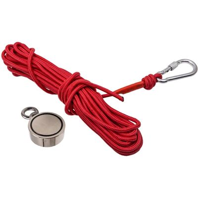 BFO Magnete Forte da 120kg per Pesca - Corda Doppia 10m BFO Magnete Forte da 120kg per Pesca - Corda Doppia 10m